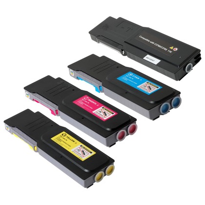 Dell C3760n Compatible Toner Cartridges - Set of 4 - Extra High Yield